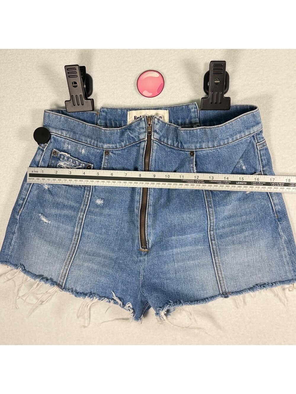 Reformation Fanny Salton Denim Shorts Cutoffs Women's 28 - Picture 6 of 12